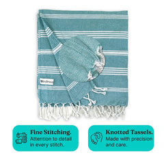 Indihaus Premium Extra Large Cotton Towel 380 Gsm | Soft, Absorbent & Comfortable Quick Dry Bath Towels Large Size (Ocean Teal)
