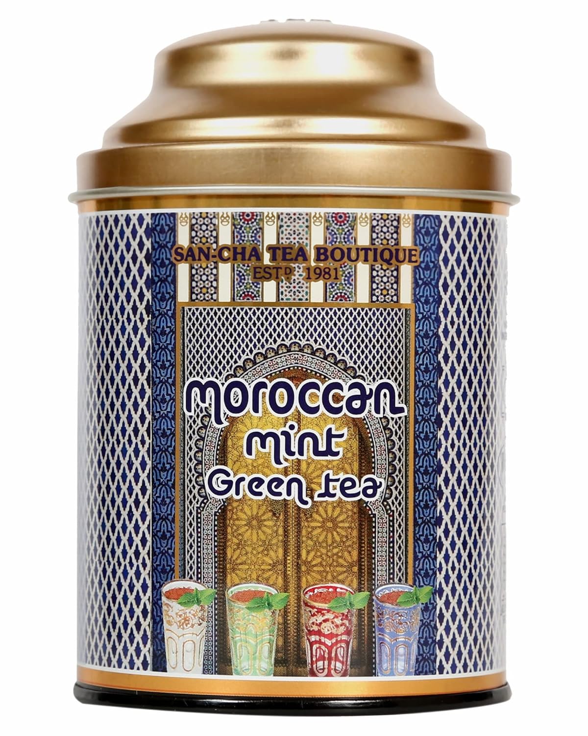 San-Cha Moroccan Mint Green Tea - 25 Tea Bags | Herbal Tea For PCOS & PCOD - Low Bitterness, Zero Calories, Low Caffeine