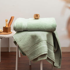 Vilasiya Plushwave 100% Cotton Bath Towel 650 Gsm | Zero Twist Yarn Luxurious Soft & Extra Absorbent Bath Towel (Light Green)