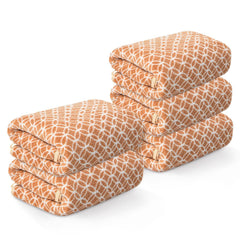 Heart Home Microfiber Soft Face Towels 1100 Gsm | Quick Dry & Absorbent Hanging Hand Towels Circle - Golden (Pack Of 5)