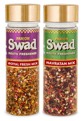 Panjon Swad Royal Fresh Mix & Navaratan Mix Mouth Fresheners 260gm, (130gm *2 Bottles)