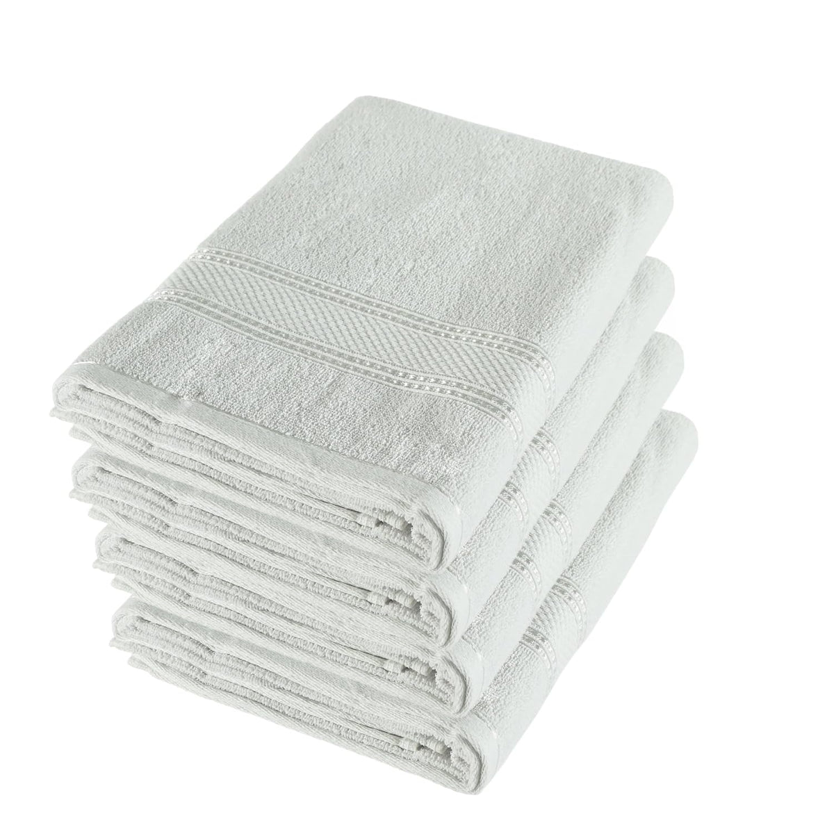 Ayus Cotton Bath Towel 2400 Gsm | Super Absorbent Bath Towel For Men & Women Lightweight & Odour Free (White)- Pack Of 5