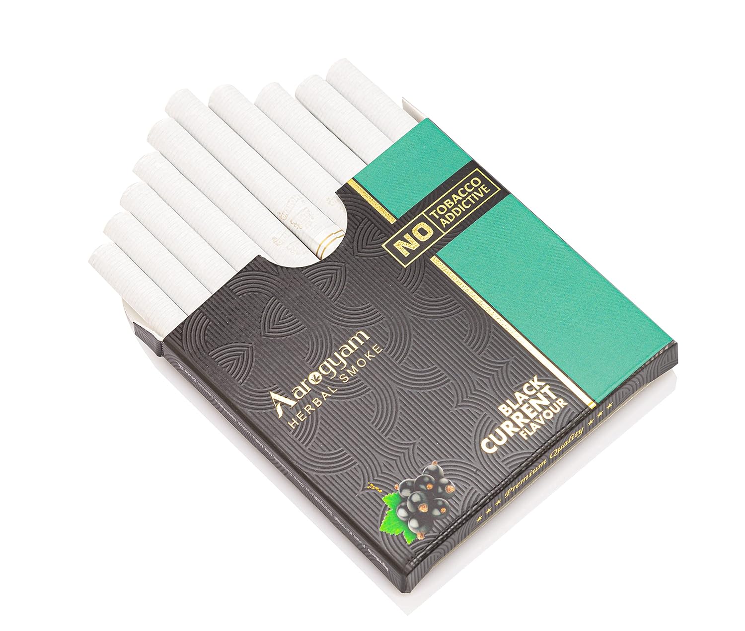 Aarogyam Herbals 100% Tobacco & Nicotine Free Cigarette For Relieve Stress & Mood Enhance Product For Smokers - 10 Sticks In Each Packet (Black Current Flavour, Pack Of 1)
