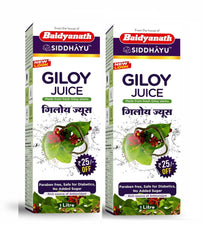 Baidyanath Asli Ayurved Giloy Juice Natural Immunity Booster, Help To Overcome Weakness After Long Illness | 1 Litre 2.2lbs Each Pack Of 2