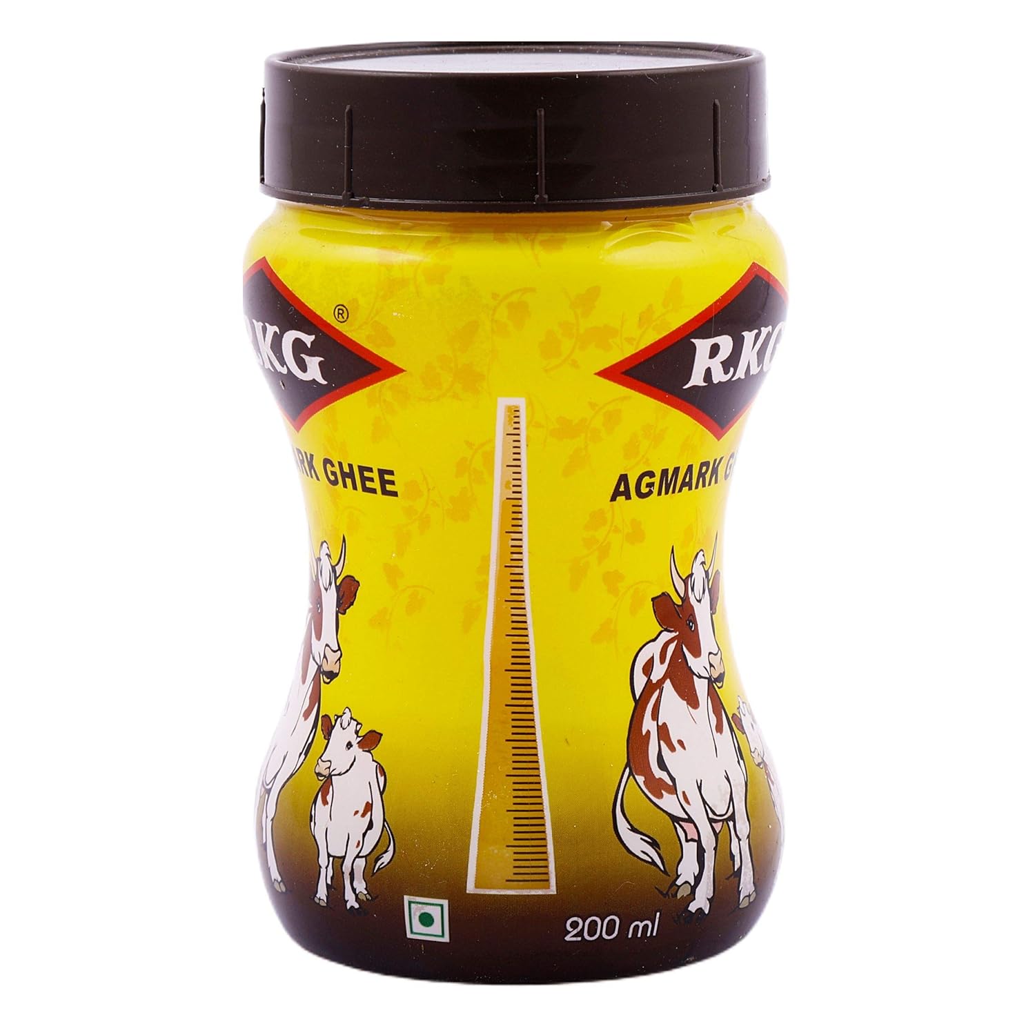Organic Pure Agmark Ghee By RKG | Nutrient Rich Taste & Aroma Desi Pure Ghee Perfect For Boost Strength | (200ml) 6.7 Ounce | Plastic Bottle