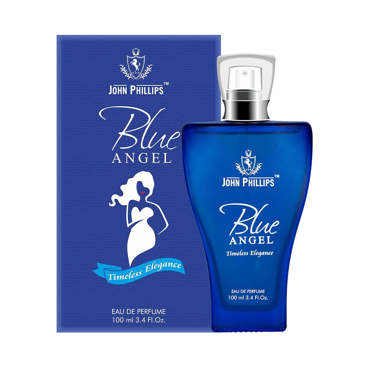 John Phillips Water Drops 125ml 4.2 Fl.oz. & Blue Angel 100ml 3.4 Fl.oz.  Combo Of 2 For Men & Women