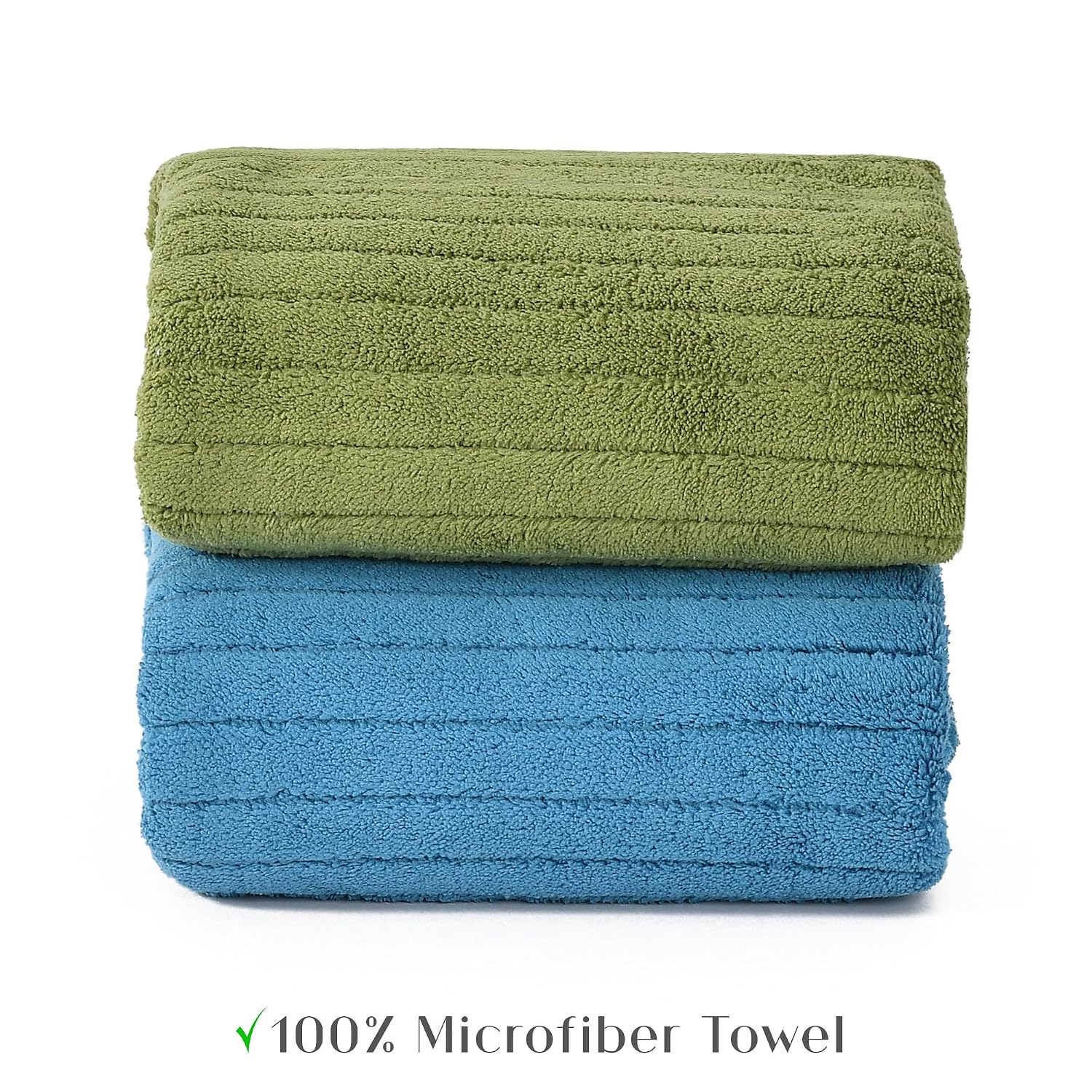 Urbanleaf Stripe Microfiber Hand Towels 170 Gsm | Gym & Workout Towels Pack Of 2 (Multicolor 5)