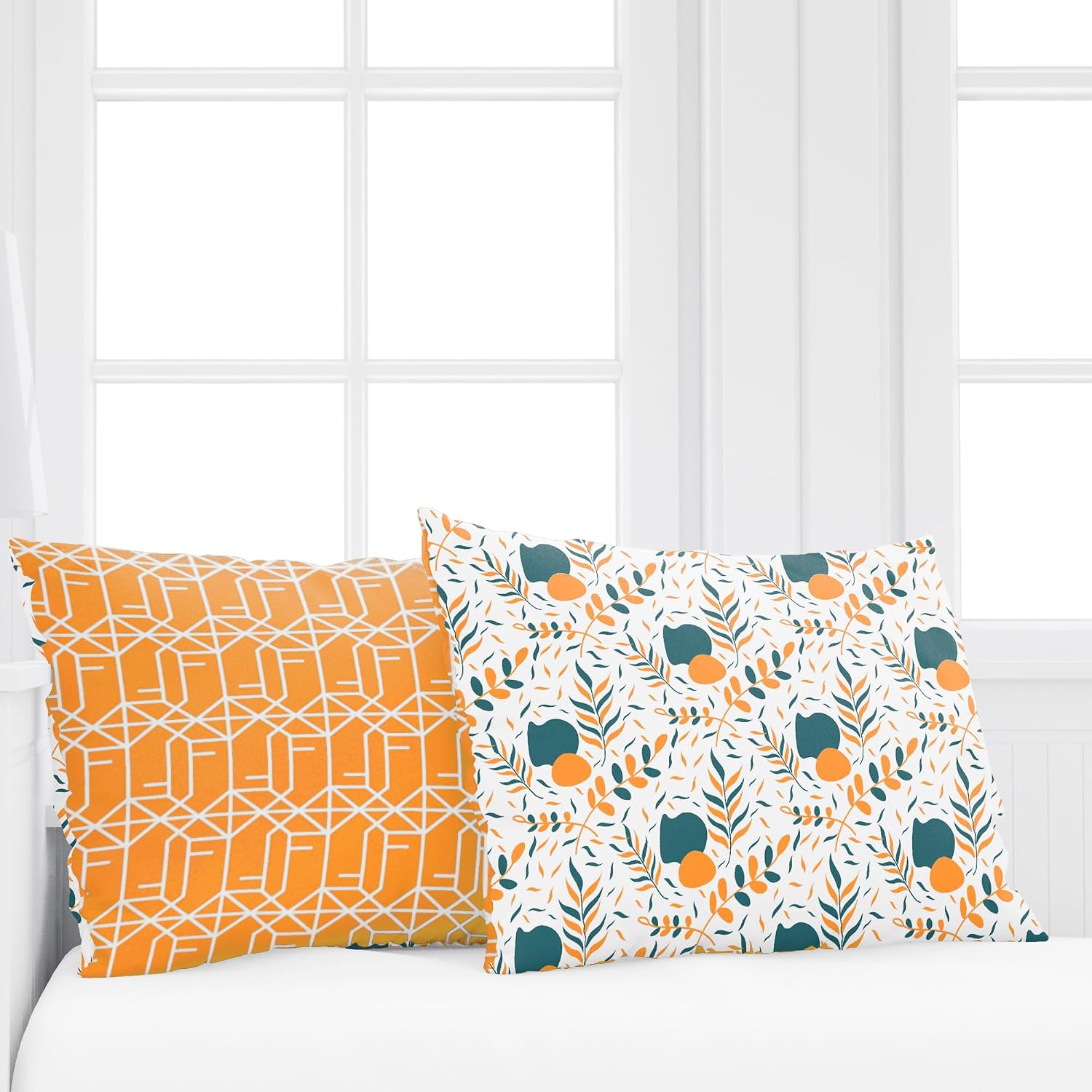 Cotton Double Bedsheet With 2 Pillow Cover - 87 X 100 Inches, Mustard & White | Lightweight, Soft, Skin Friendly - Durable Bedsheets Comfortable For Daily Use