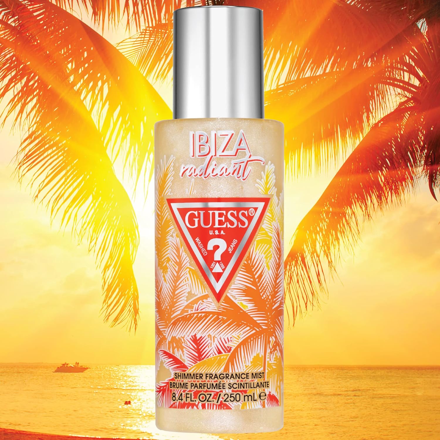 Guess IBIZA Radiant Shimmer Fragrance Body Mist For Women 250ml 8.4 Fl.oz.