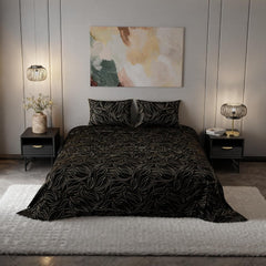 Super King Bedsheet With 2 Pillow Covers & Comforter - 108 X 108 Inches, Black | Hypoallergenic, Breathable, Gentle On Skin & Hair, Fade & Wrinkle Resistant, Wedding Gift For Couples