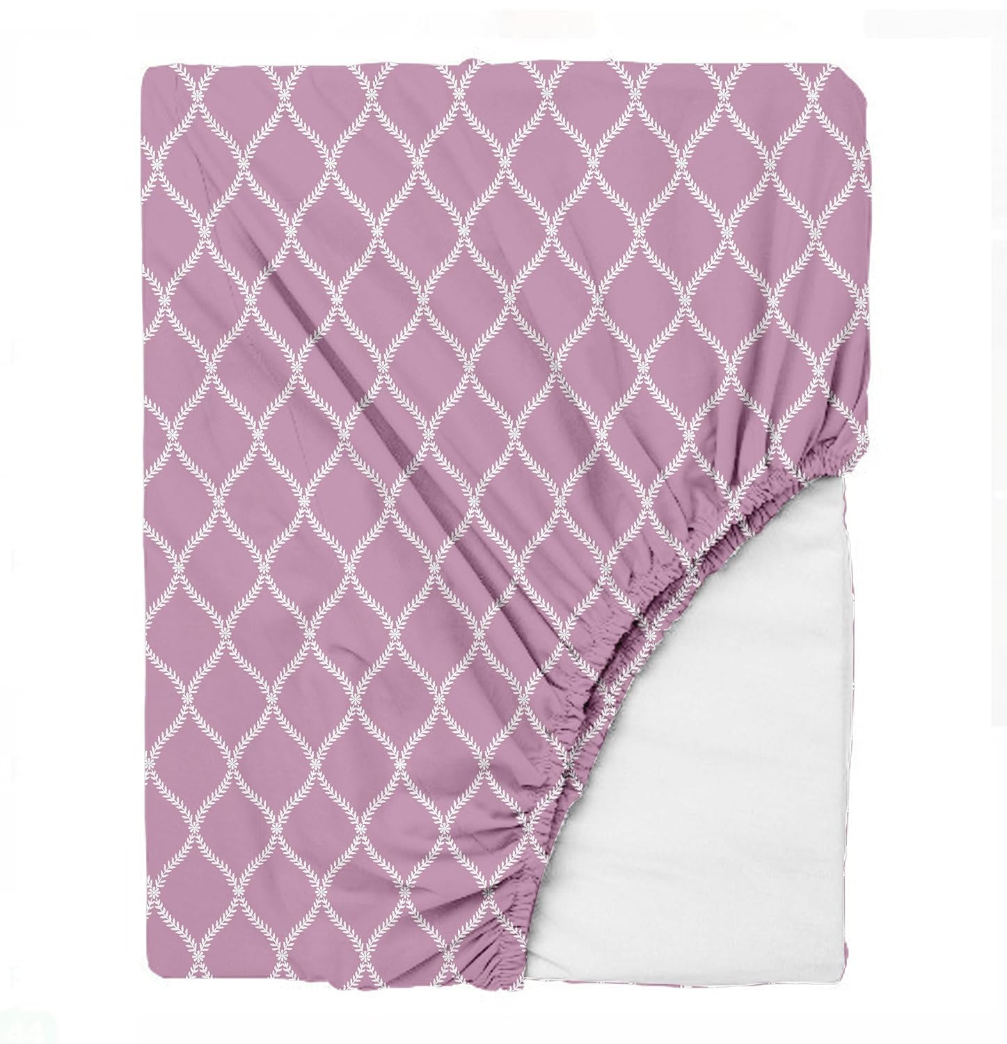 King Size Fitted Bedsheet With 2 Large Pillow Covers - 108 X 108 Inches, Pink | Soft, Breathable & Durable | Wrinkle Resistant