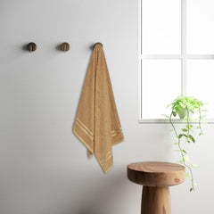 Welspun 100% Cotton Quik Dry Bath Towel 380 Gsm | High Absorbency Super Soft, Fast Drying Bath Towels | Large Size Bath Towel For Men & Women (Light Brown)