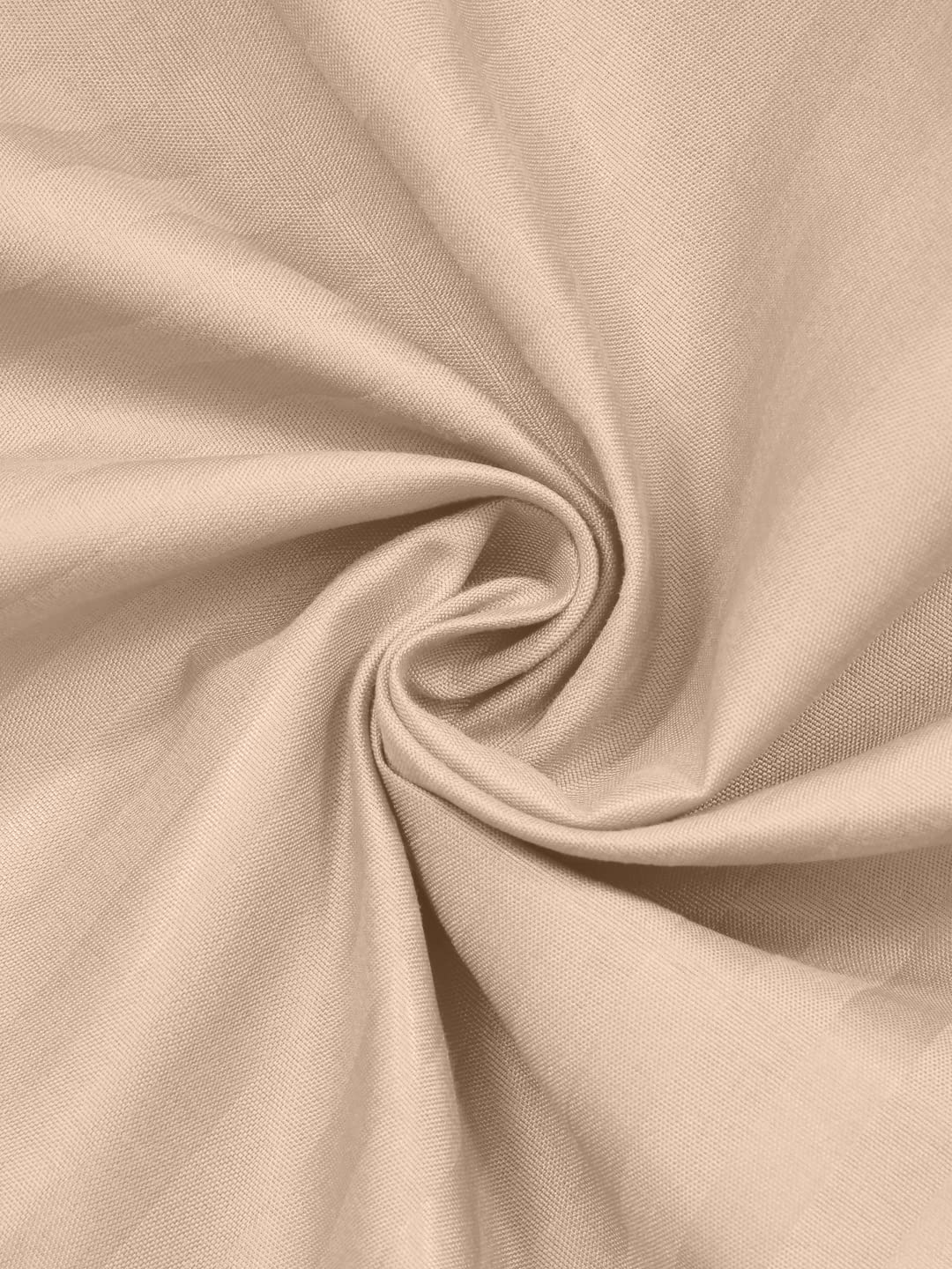 King Size Fitted Bedsheet With 2 Pillow Cover - 72 X 78 Inches, Beige | Super Soft Premium Brushed Glace Cotton Bedsheet, Breathable & Wrinkle Free