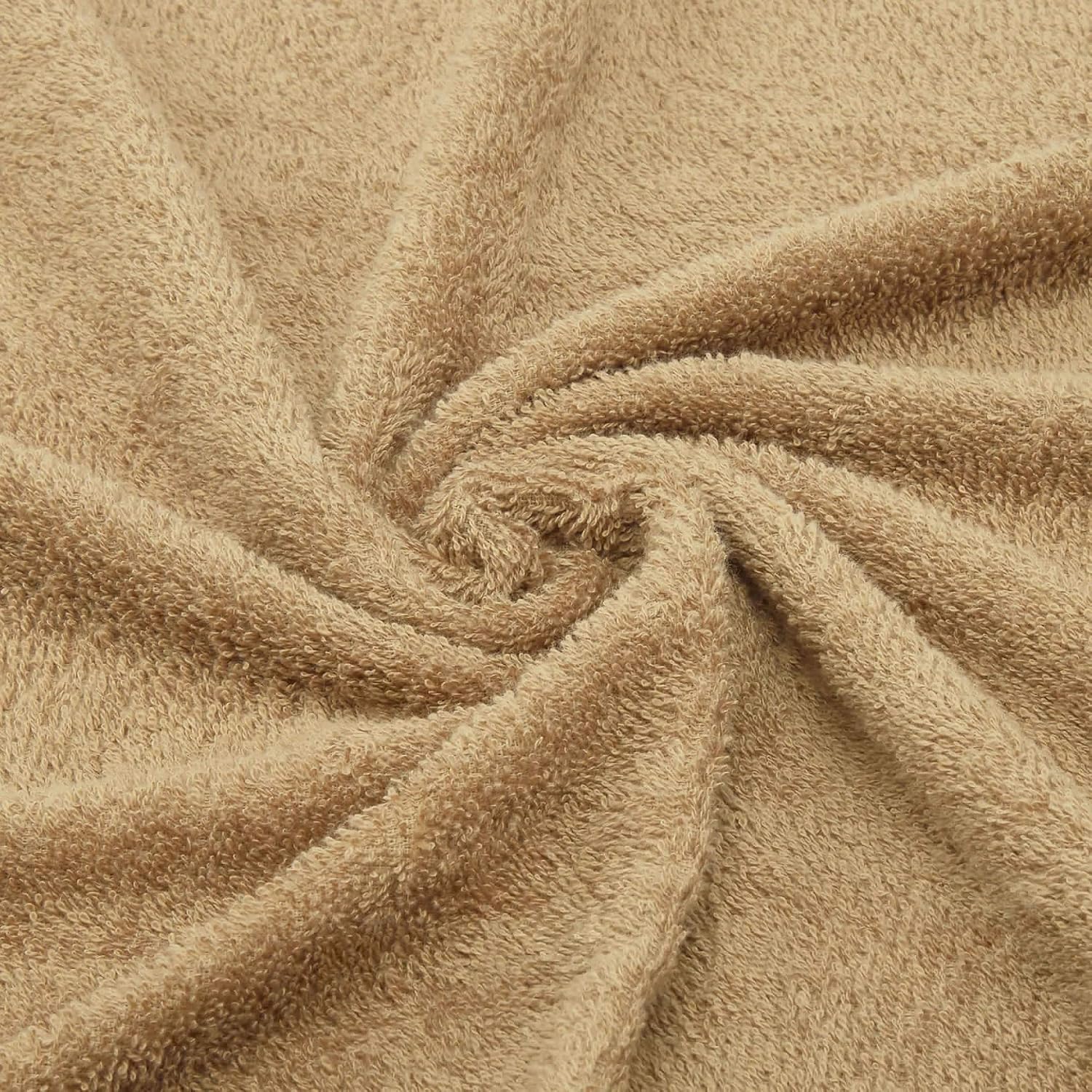 Welhome Quick Dry 100% Cotton Bath Towel 450 Gsm | Soft, Fluffy & Super Absorbent Bath Towel (Tan)