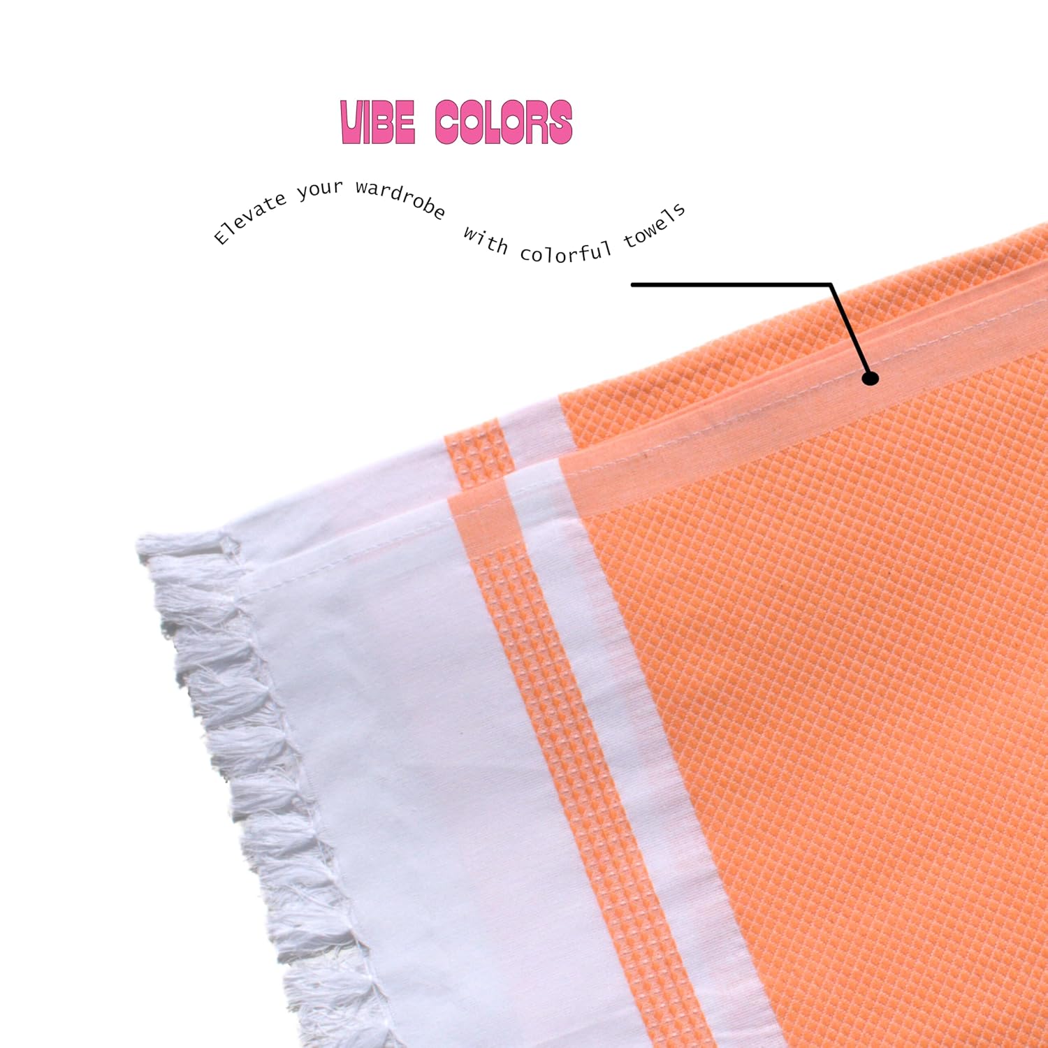 Pure Cotton Turkish Bath Towel 700 Gsm | Extra Soft Plush Light Weight Quick Dry Travel Thin Towels (Orange & Elephant Grey) - Pack Of 2