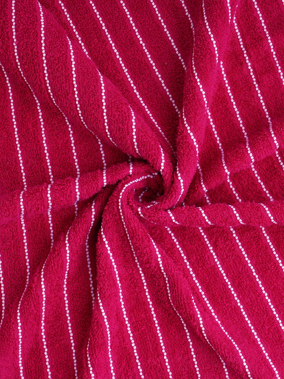 Welspun 100% Cotton Large 250 Gsm Dobby Solid 2-In-1 Bath Towel (Cherry)