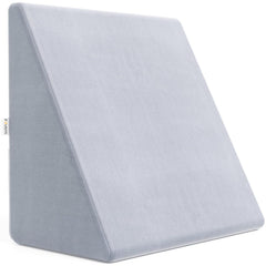 Wedge Pillows, Orthopedic Memory Foam Back Support For Bed, Grey, Medium Size - 18 L X 17.5 W X 11 H Inch | Wedge Cushion, For Acid Reflux, Snoring, Gerd, Leg Elevation, Removable Cover