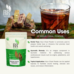 Rr Agro Foods Arjuna Chaal Terminalia Brak Powder, Herbal Remedy For Heart & Blood Vessels Health, High Blood Pressure & Cholesterol | 800gm 1.7lbs