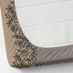 Elastic Fitted Bedsheet Queen Size With 2 Pillow Covers - 60 X 78 Inches, Brown | Lightweight, Soft & Comfortable | Durable & Long Lasting Wrinkle Resistant Fabric