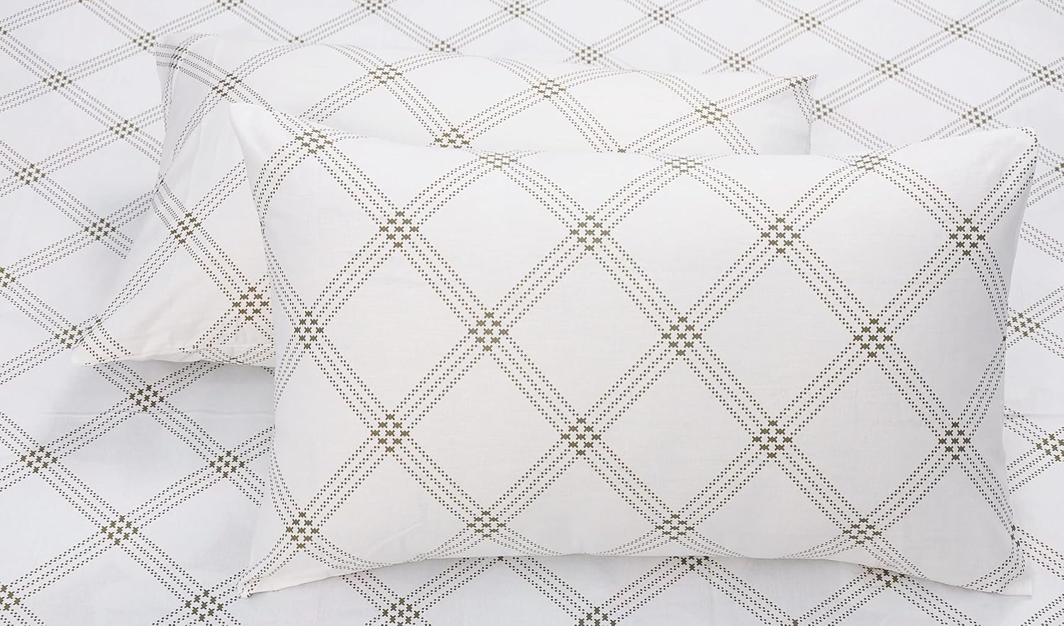 Cotton 210 TC Premium Queen Size For Bedsheet With 2 Pillow Covers - 88 X 100 Inches, White | All Weather Comfort & Bedroom - Softness & Natural Breathability