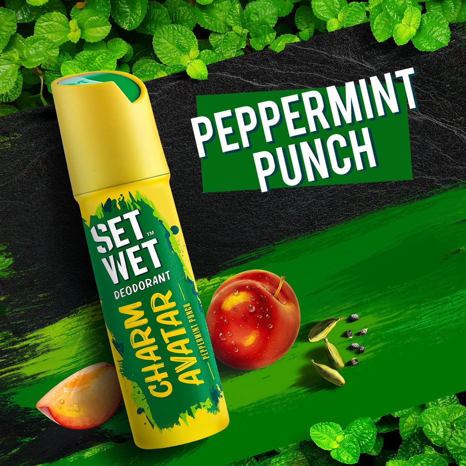 Set Wet Deodorant For Men Charm Avatar Peppermint Punch 150ml 5 Fl.oz. | Perfect For Dailywear