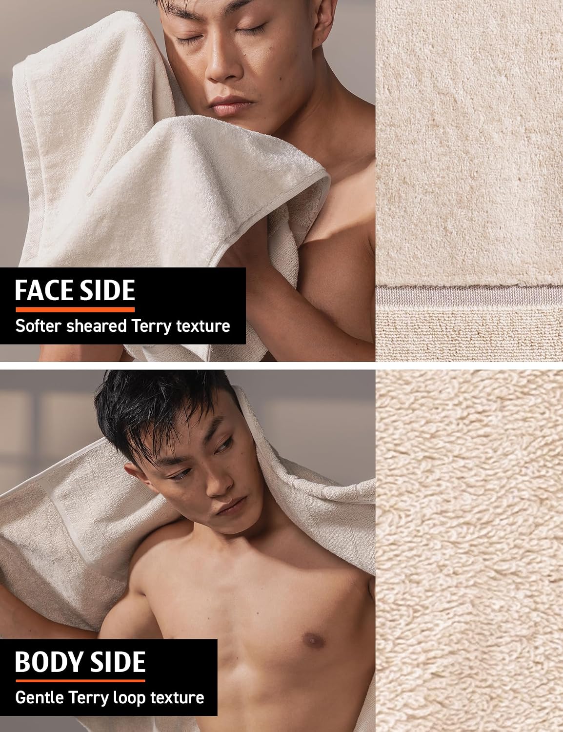 Damensch 100% Cotton Towel 200 Gsm | Super Soft Towels For Bath Large Size, Ultra Absorbent, Quick Dry Towel For Women (Serenen Biege)