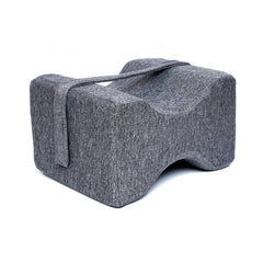 Knee Pillow, Knock Knee Pillow For Sleeping, Memory Foam Leg Pillow - Grey | Wedge Cushion For Side Sleeper, Sciatica, Pregnancy | Adjustable, Washable, Back & Hip Pain Relief Pillow