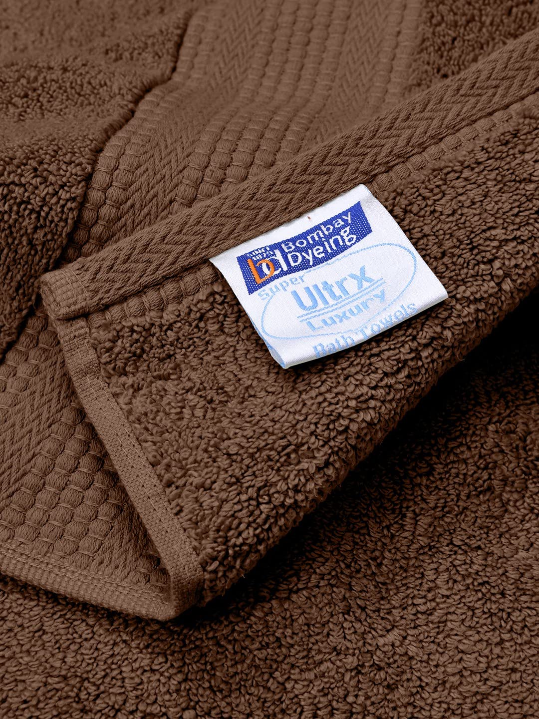Bombay Dyeing Super Ultrx Zero Twist Plain Dyed Cotton Bath Towel 650 Gsm (Otter Brown)