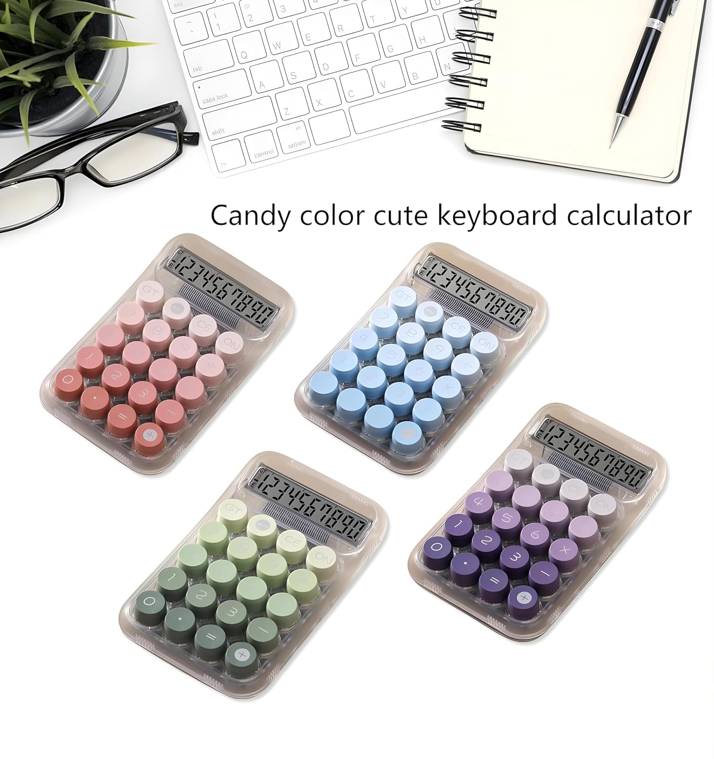 Mechanical Calculator With 12 Digit Large LCD Display Big Buttons Desktop Calculator For Office Work And Daily Use