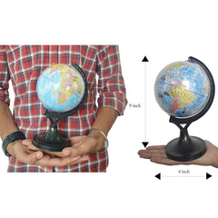 Globe 360 Rotation With Plastic Stand Educational Learning Toy For Kids & Students, Decorative Showpiece, Office Desk Mini Earth Globe, Pack Of 1