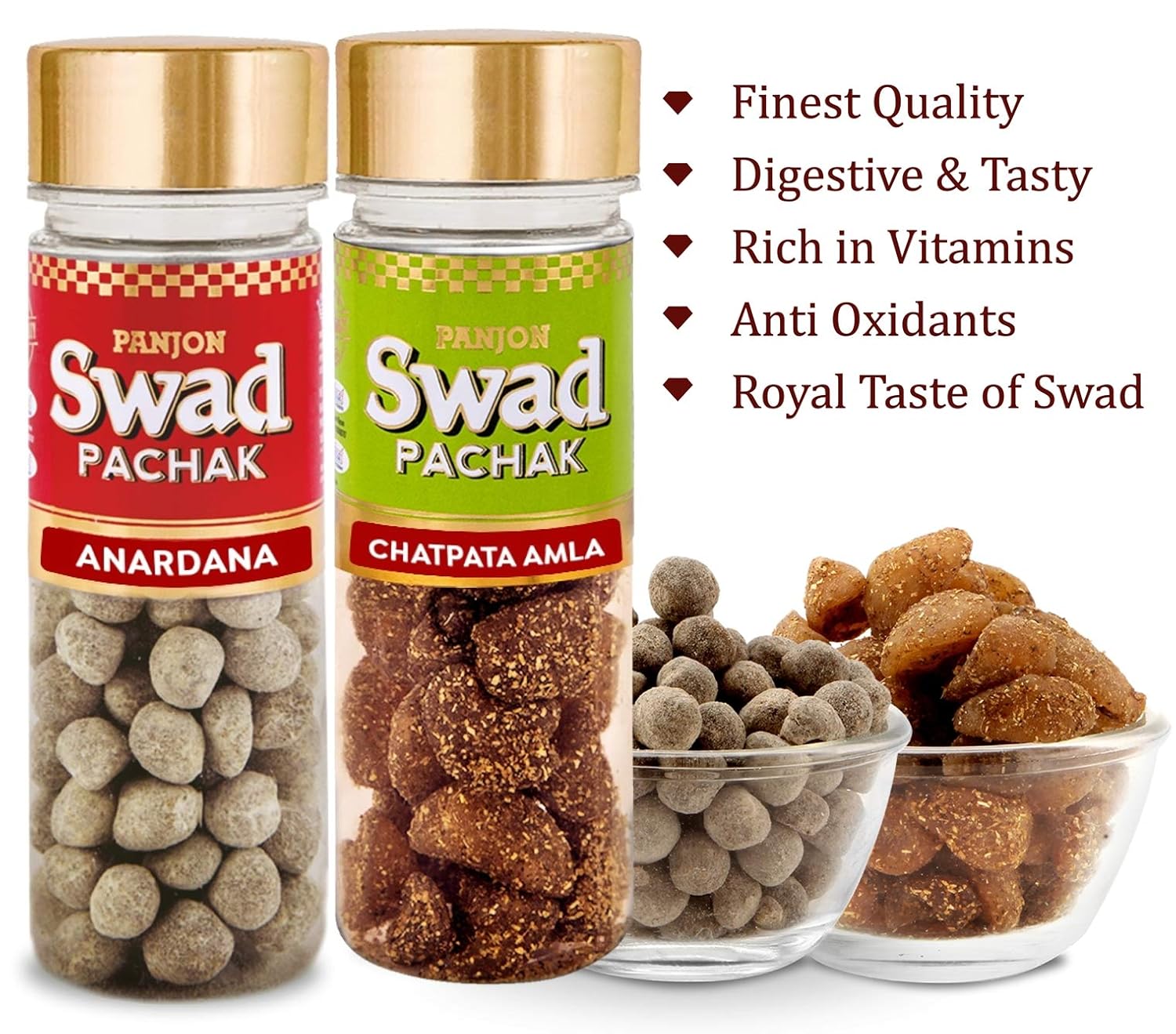 Panjon Swad Anardana & Chatpata Amla Pachak Mukhwas 490gm, (245gm *2)