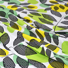 Bedsheet For Single Size Bed With 1 Pillow Cover - 57 X 87 Inches, Green & Yellow | Gifts For Wedding Or Anniversary, Surprise, Soft, Breathable, & Comfortable Bedsheet