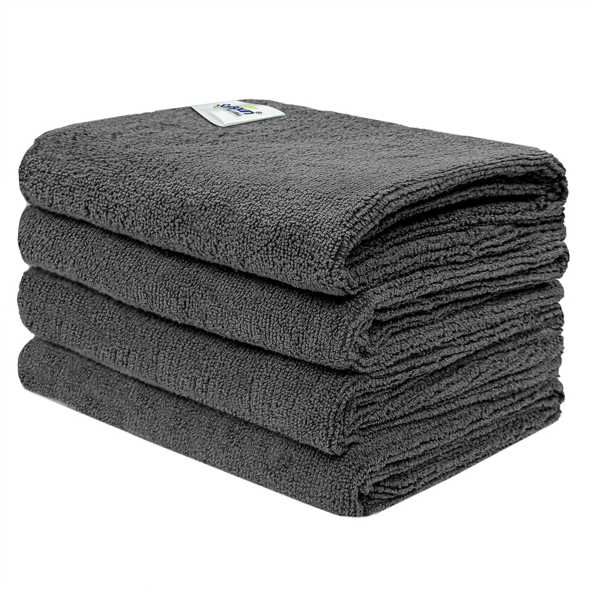 Softspun Microfiber Cloth Towel 350 Gsm | Multi-Purpose Super Soft Absorbent Cleaning Towels For Home, Kitchen, Car, Cleans - 4 Peice (Grey)