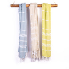 Haber Premium Basic Large Size 100% Cotton Towel 900 Gsm | Soft, Absorbent & Comfortable Quick Dry Bath Towels - Grey, Sea Glass & Pastel Green (3 Pcs)