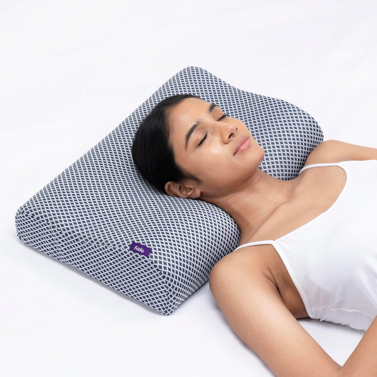 Ultimate Cervical Pillow For Neck & Shoulder Pain Relief, Grey Mesh | Improves Posture & Spinal Alignment | For Pain Relief Cushion With Memory Foam Pillow & Skin Friendly Cover
