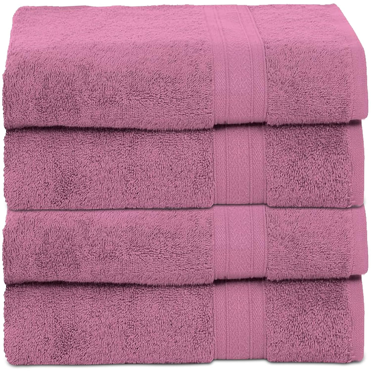 Ambra Linens Highly Absorbent Towels 500 Gsm | 100% Cotton Soft And Plush All Seasons Use, Large Everyday Use, Durable | 4 Pcs Hand Towel Set (Lilac)