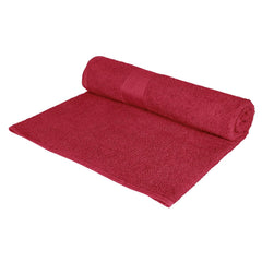 Bedspun Cotton Bath Towel 1600 Gsm | Gym, Workout, Super Soft Absorbent, Lightweight, Ultra Absorbent, Quick-Drying Towel (Wine Red) - 4 Pcs