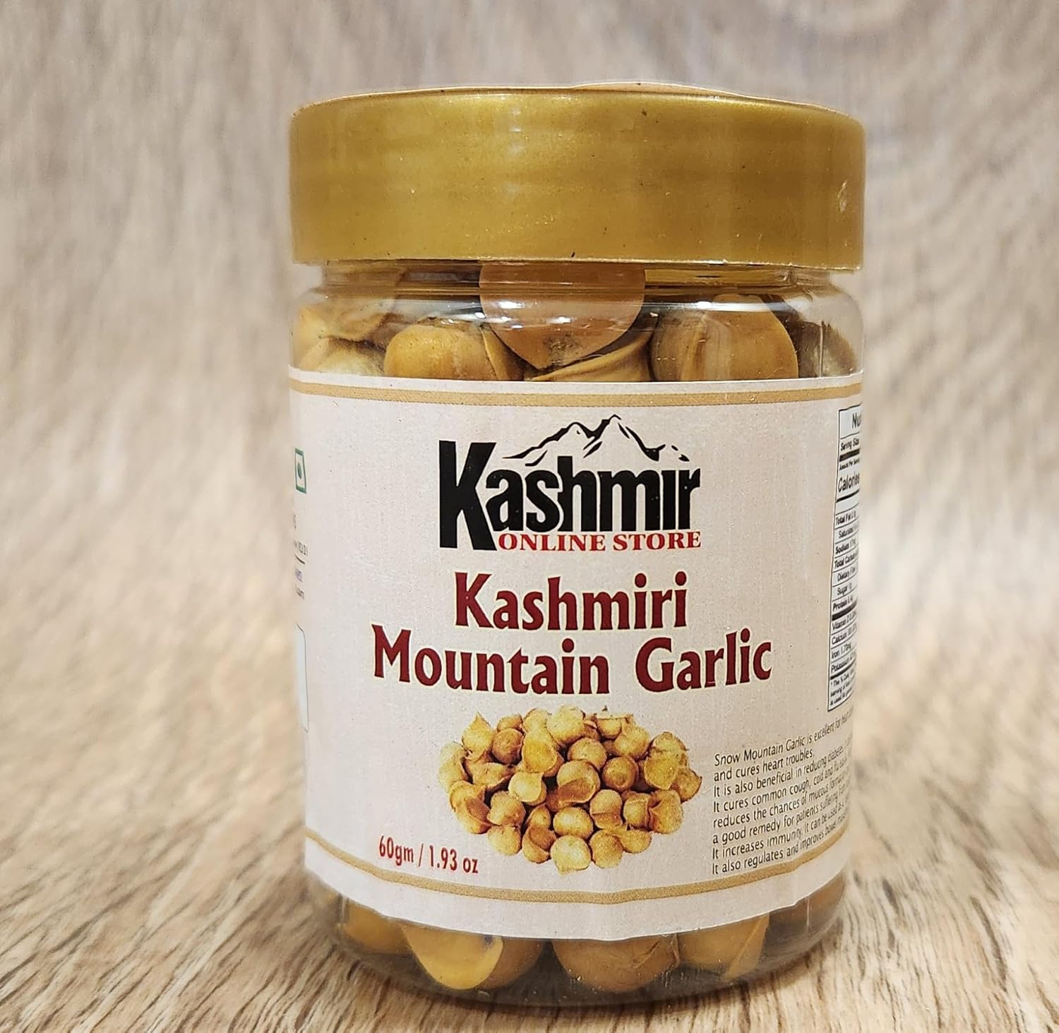 Kashmir Online Store 100% Organic & Natural Kashmiri Garlic Snow Mountain Garlic Most Beneficial For High Blood Pressure Patient | 60gm 0.1lbs