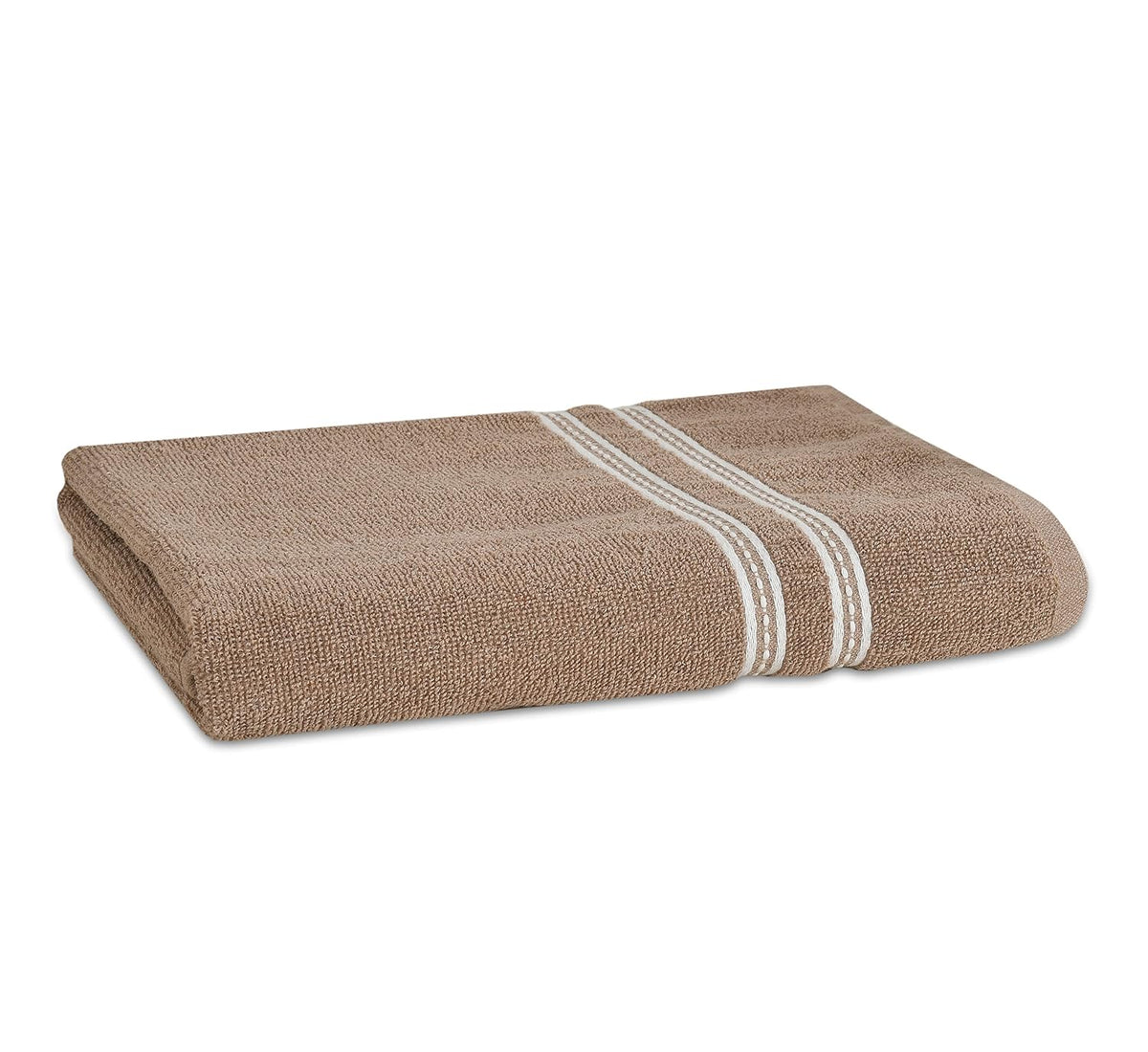 Cotton Bolls Polycotton Large Size Terry Cotton Bath Towel 400 Gsm (Brown)