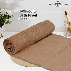 House Of Terry 100% Cotton Bath Towel 900 Gsm | Quick Dry, Soft & Absorbent, Fade-Resistant, Skin-Friendly For Men & Women Towel (Brick) - Pack Of 2