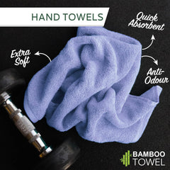 Heelium Bamboo Towel 1 Bath + 1 Hand & 1 Face Towel 900 Gsm | Soft, High Absorbency & Antibacterial Towels (Iris) - Pack Of 3