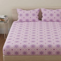 Bedsheet For Queen Size - 88 X 96 Inches, With 2 Pillow Covers, Pink | Ideal For Daily Use & Gifting Bedsheet | Designer Printed Bedsheet Set