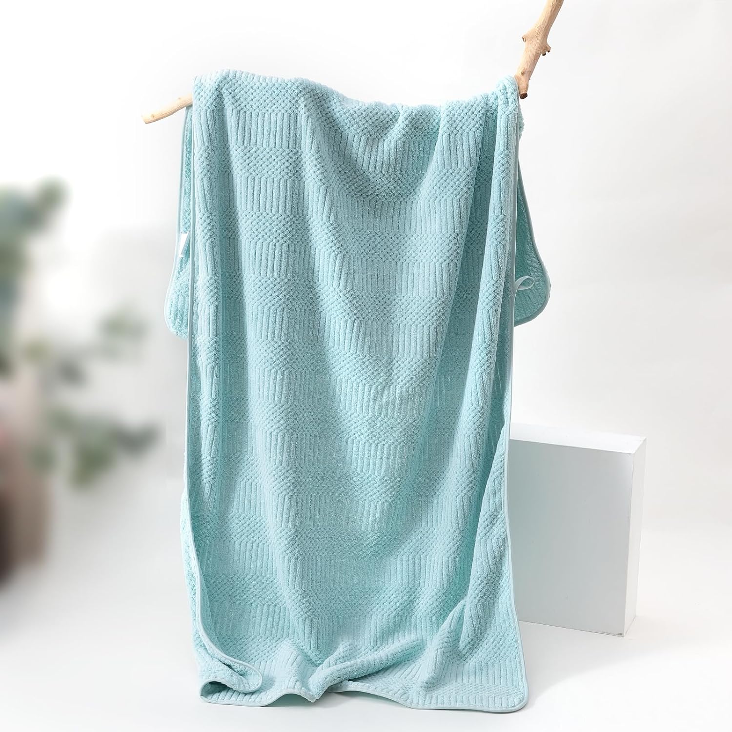 Kuber Industries Bath Towel 280 Gsm | Extra Soft & Fade Resistant Polyester Towels For Men Women (Green)