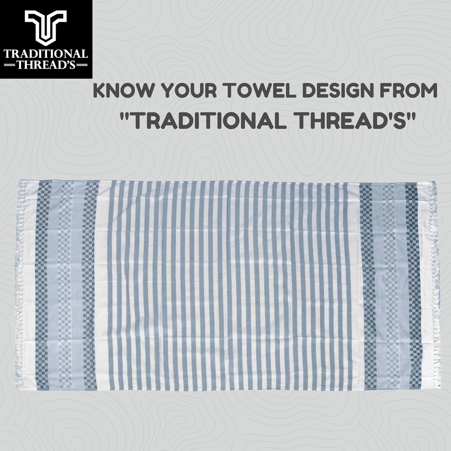 Traditional Thread'S 100% Bamboo Large Size Bath Towels 350 Gsm | Ultra Soft, Absorbent, Light Weight & Quick Dry Towel, Travel, Gym, Beach (Gray)