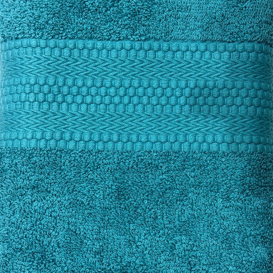 Stamio Cotton Bath Towel 600 Gsm | Two Ply Combed, Extra Soft & Absorbent Large Full Size Towels For Bathing, Home, Sports, Salon, Hotel Use (Turquoise Green)