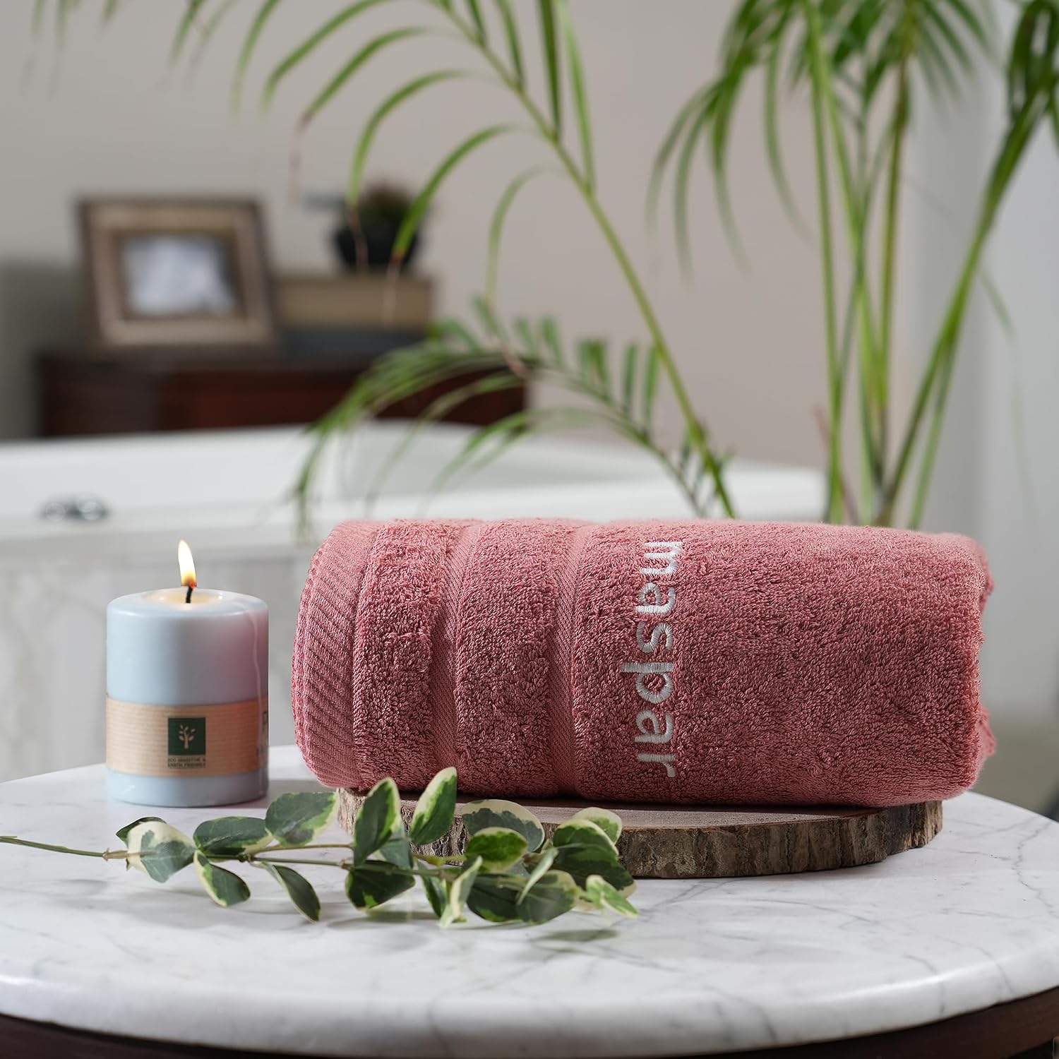 Maspar Amor Ultra Soft Bath Towel 800 Gsm (Dark Peach) - 1 Pcs