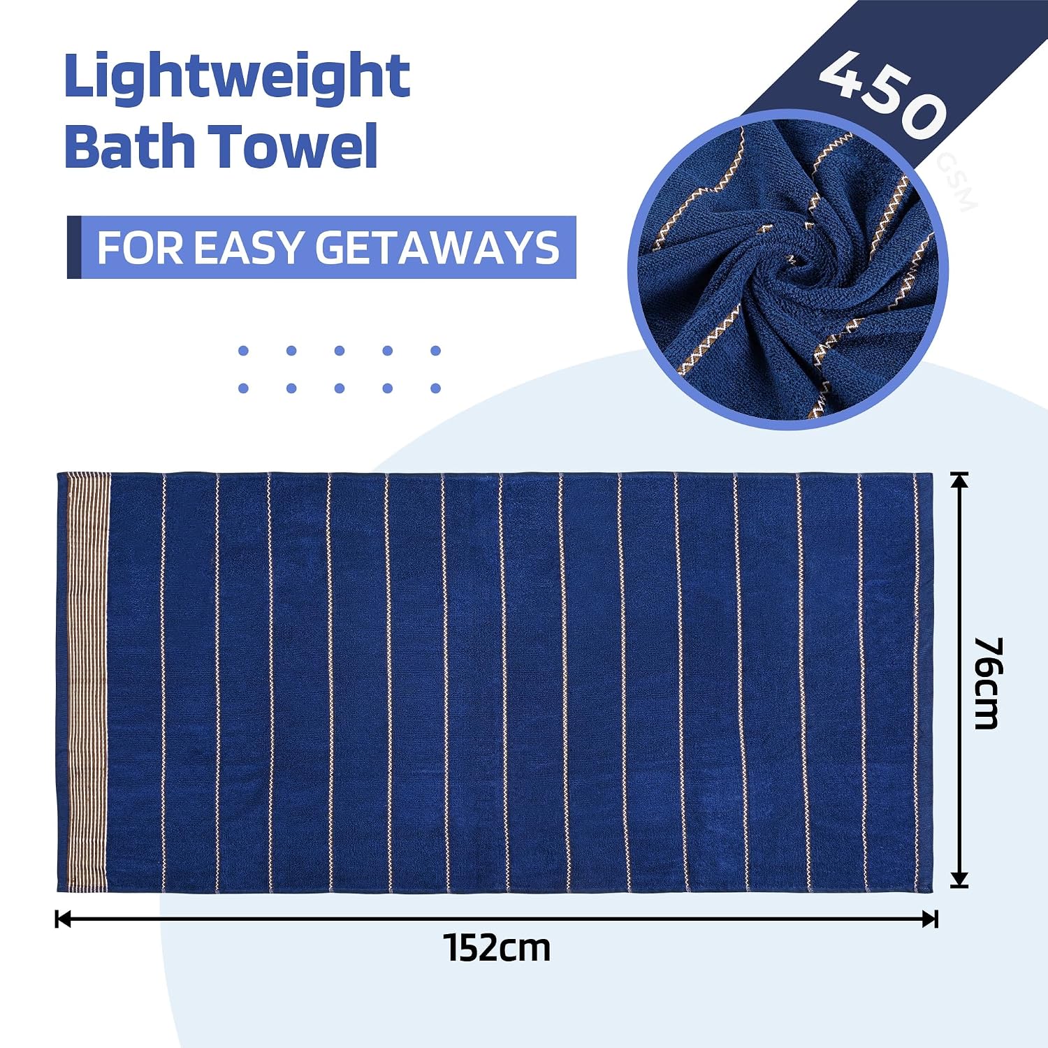 Kuber Industries Soft Cotton Bathing Towel 2700 Gsm | Resistant Bath Towels (Maroon & Dark Blue) - Pack Of 6