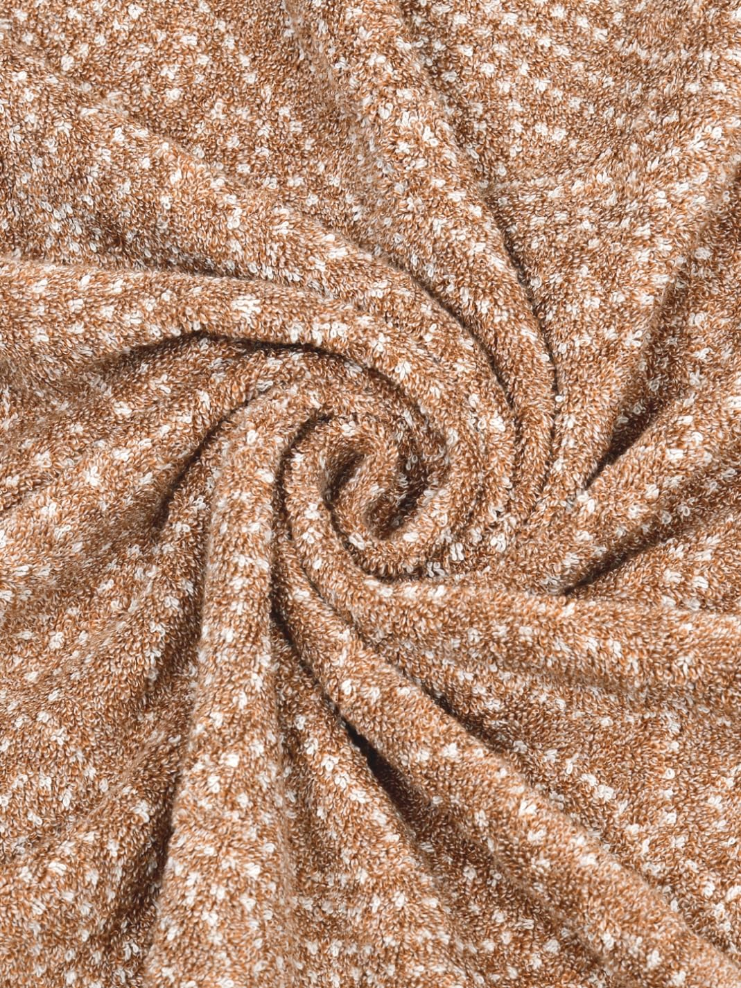 Homefresh Decorative Cotton Bath Towel 500 Gsm | Geometric Pattern Brown & White (Elmer)