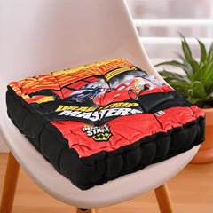 Cotton Chair Cushions Pillow For Sitting, Back Rest, Disney Car - Red & Black | Chair Pad For Office Work & Posture Support | Lightweight & Portable, Durable & Long Lasting - Pack Of 6