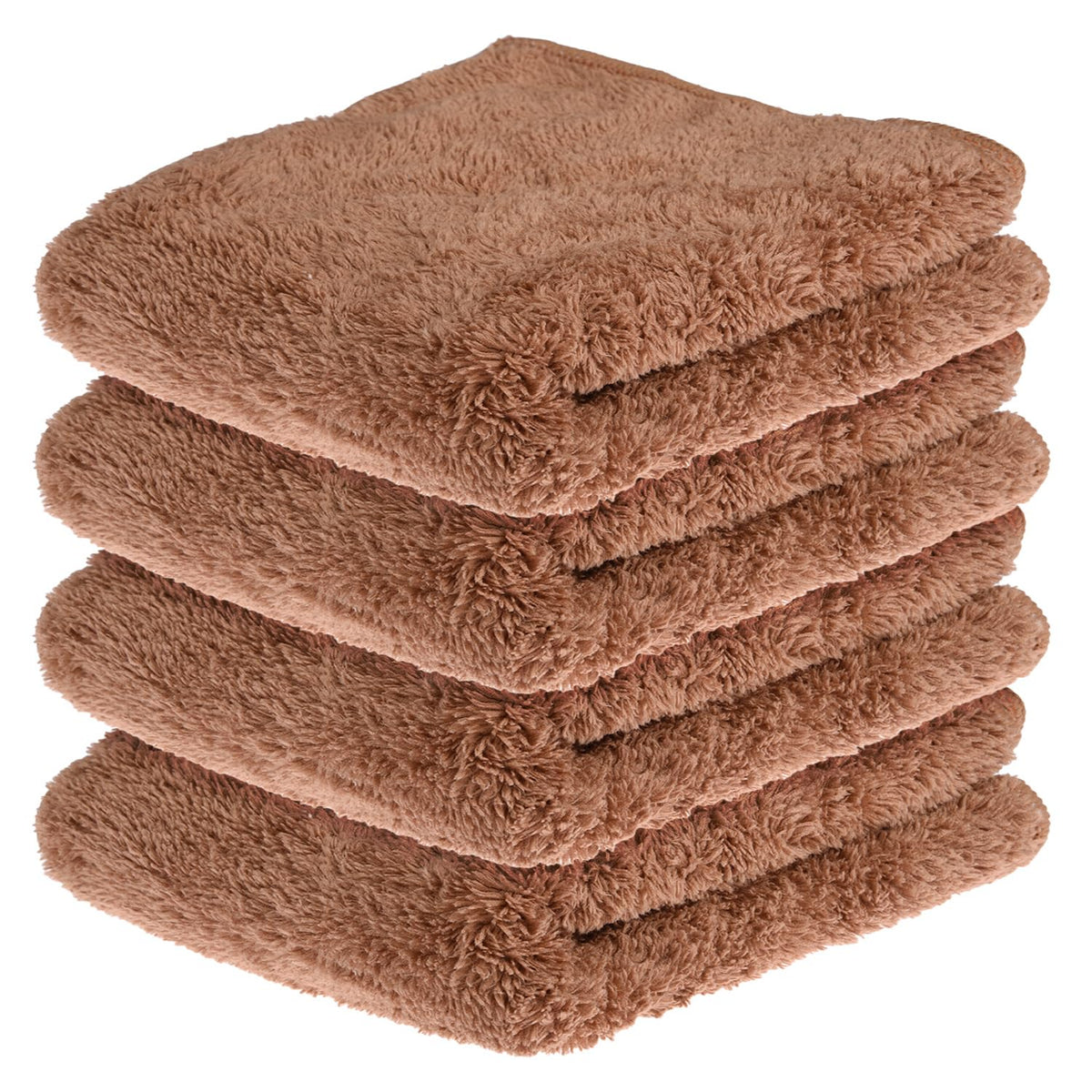 Kuber Industries Cleaning Towel 600 Gsm | Reusable Cleaning Cloths For Kitchen, Duster, Cleaning Towel (Brown) Pack Of 4